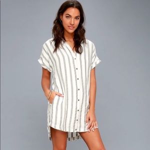 NWT Lulu’s Striped Shirt Dress